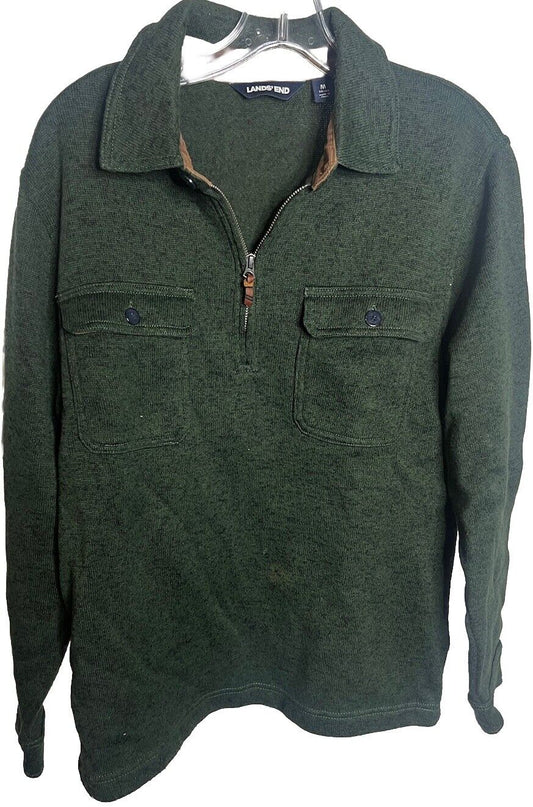 Lands end fleece 3/4 zip up size Meduim