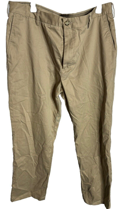 Nautica Pants Mens Size 38x 30 Clipper Flat Front Khakis Cotton Straight Leg