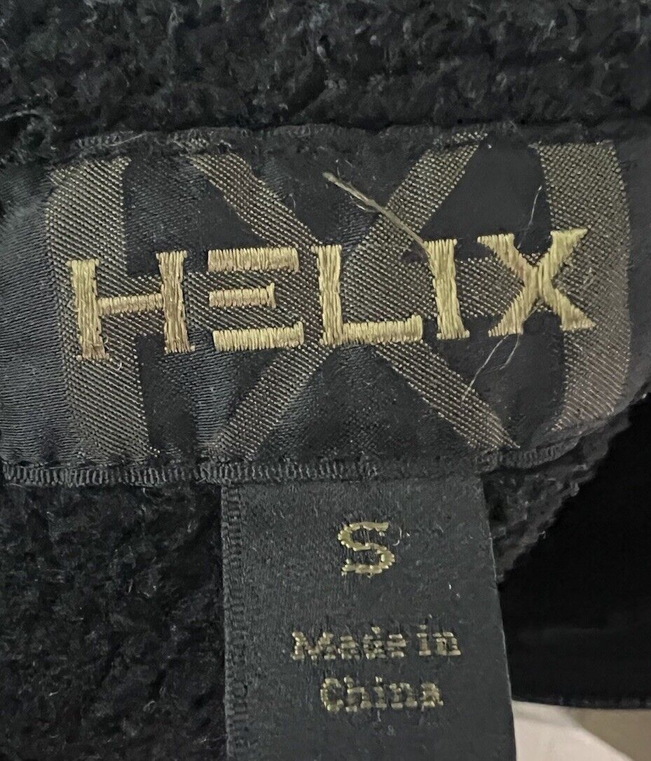 HELIX Black Men's Faux Leather Size Small With Hood