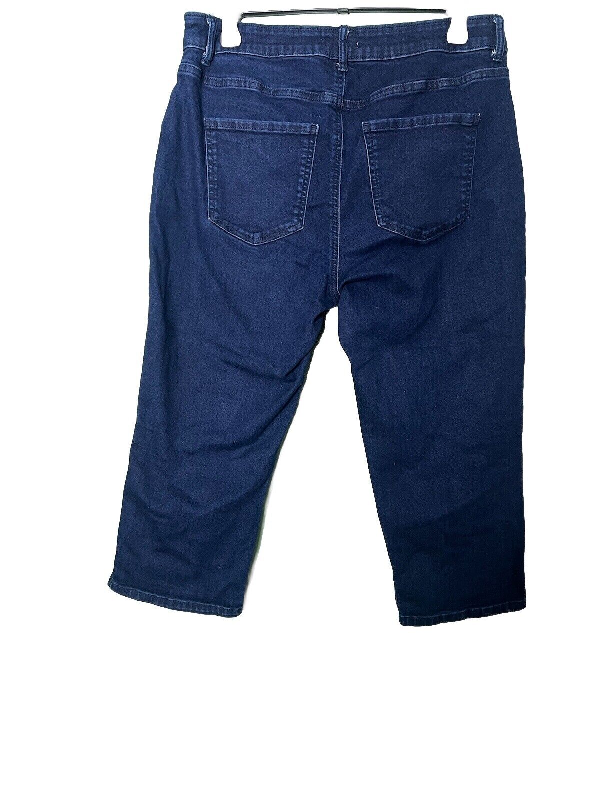 Croft & Barrow Women's Chino Capri Pants Size 12 Blue Stretch Classic Fit