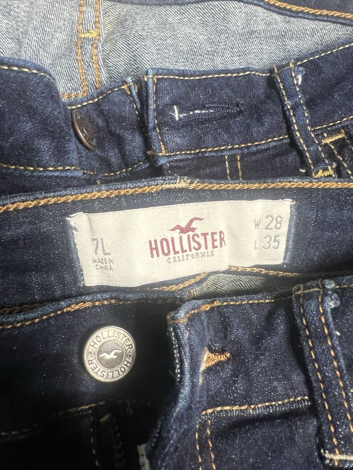 (2) Hollister Women’s Stretch Size 7 W28  Medium Wash Denim
