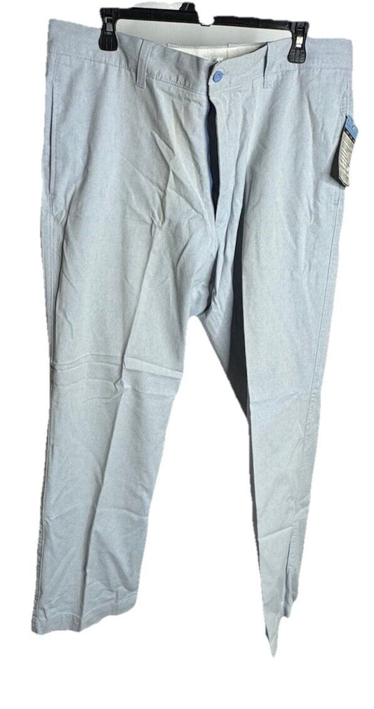 New Geoffrey Beene Flat Front Stain Protection Stone Khaki Pants Size 36 X 30