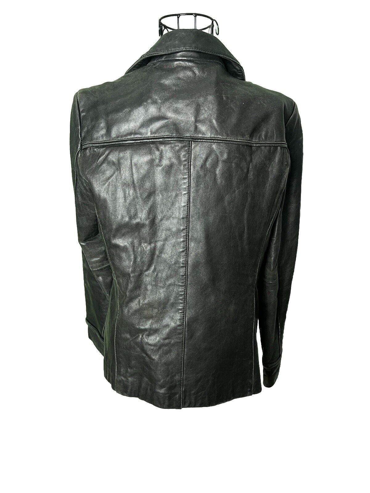 Leather Gallery Front Zipper Jacket Ladies Women Small/ Some Wear And Tear