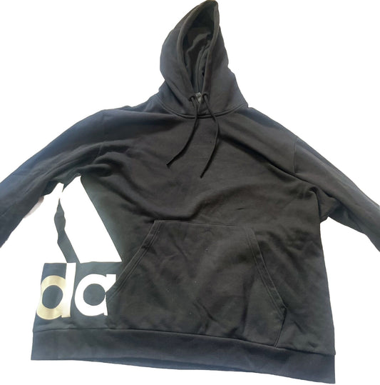 Adidas Hoodie, Men’s Size Large, Black With White Adidas Logo, High Quality,Rare