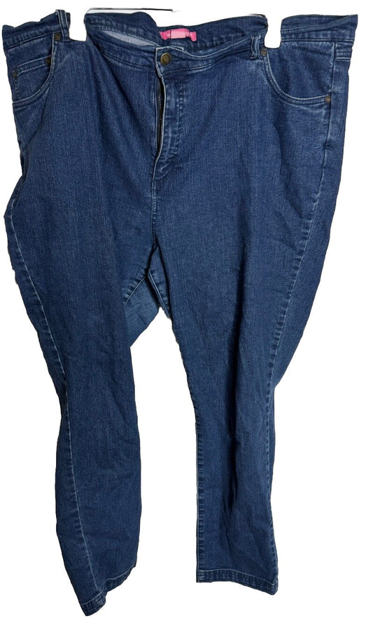 Woman Within Size 22W Blue Denim Bootcut Jeans