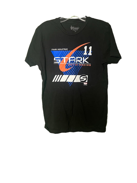 Stark Industries Motor Racing Mens Size Medium Marvel Comics Black T-Shirt