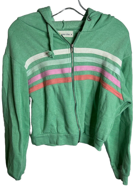 Ocean Drive Full Zip Hoodie  Womens Size Medium Long Sleeve