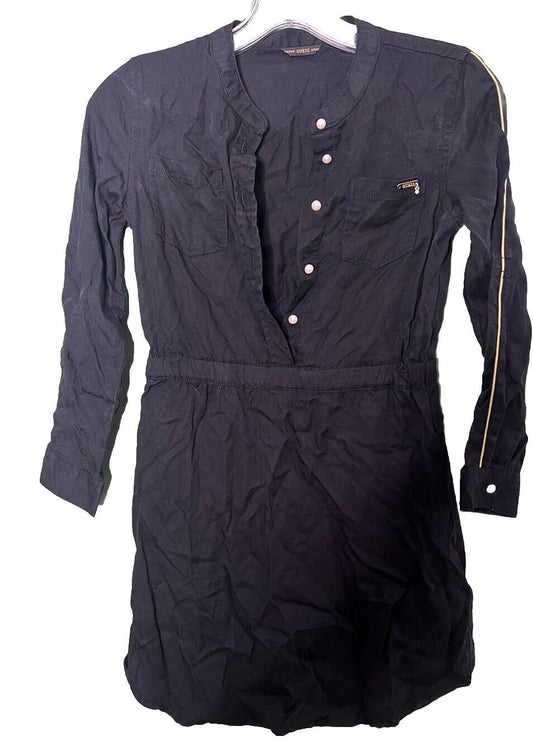 Guess Girls Black Dress Long Sleeves Size M