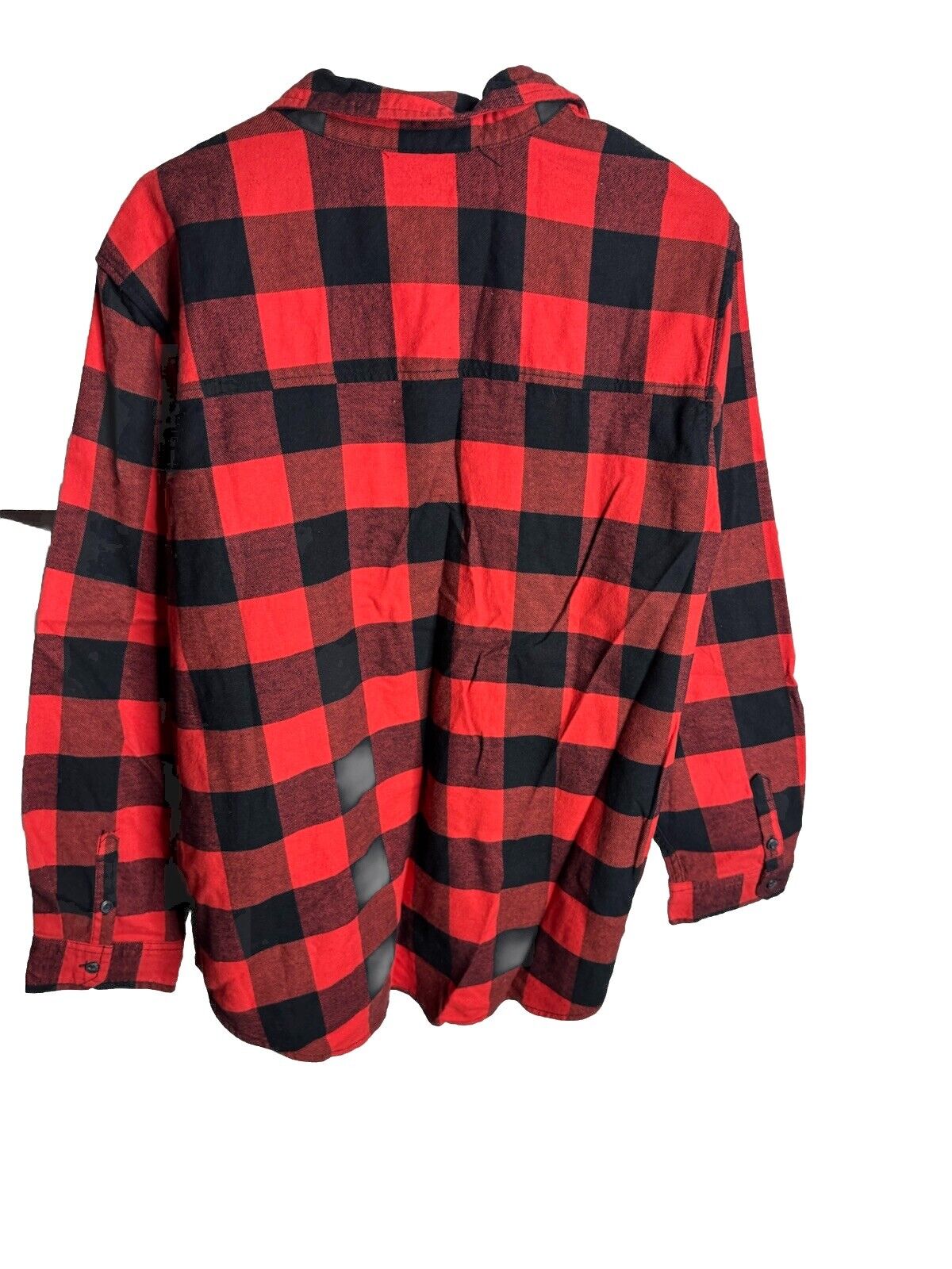 Woman’s Universal Thread Oversized Flannel Button Down Shirt Plaid Size 2XL