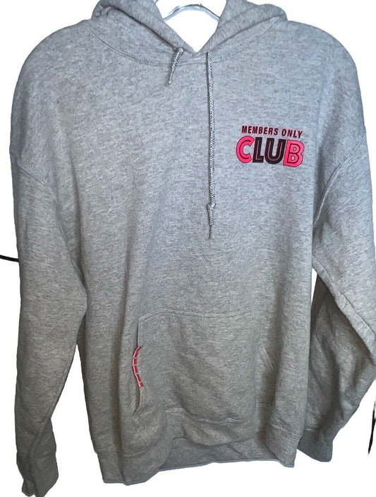 Members Only Sweatshirt  Large Gray Long Sleeve Hoodie City