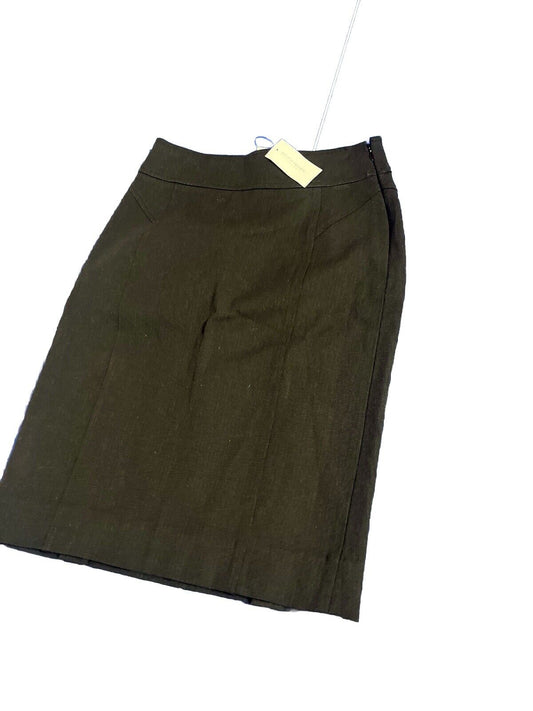 Banana Republic Skirt Womens Size 0 Black Pencil Short Lined Eyelets Side Zip