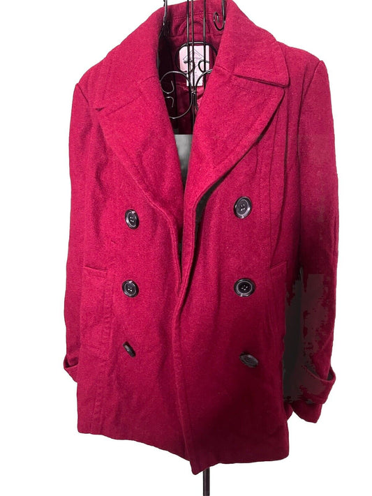 St Johns Bay Womens Jacket Petite Blazer Red , Long Sleeve Size PM