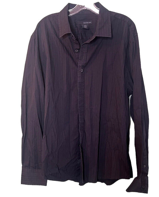 Calvin Klein Jeans Mens Size XL Long Sleeve Button Down Shirt