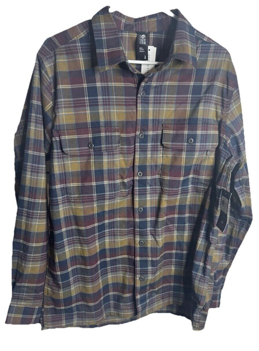 Mountain Hardwear Shirt Mens Large Checks Long Sleeve Button Up Lightweight