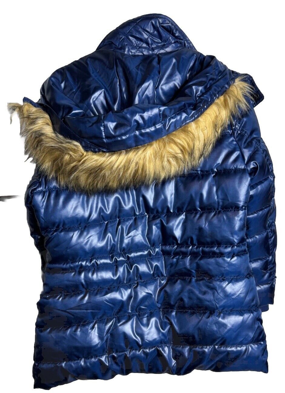 GUESS HOODED PUFFER JACKET ZIP FRONT SIZE Medium