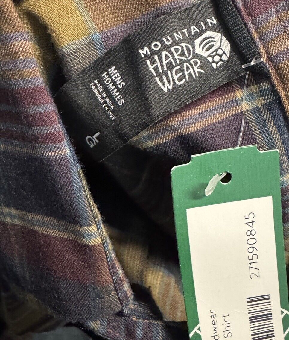 Mountain Hardwear Shirt Mens Large Checks Long Sleeve Button Up Lightweight