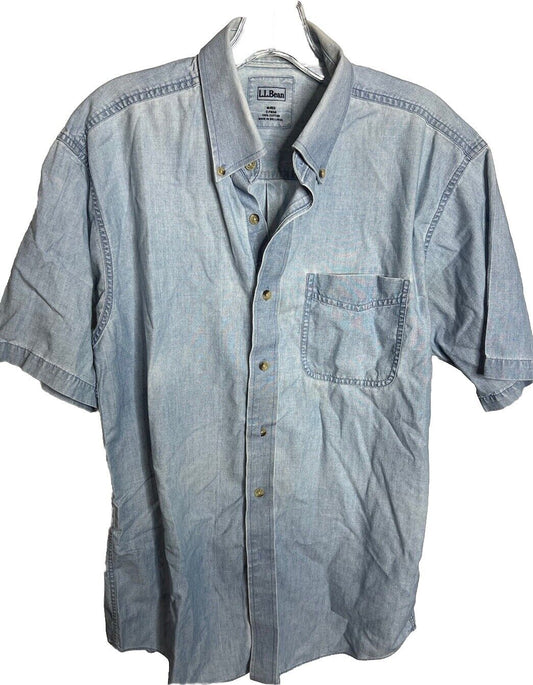 LL Bean Button Down Vented Shirt Medium Plaid  Outdoors