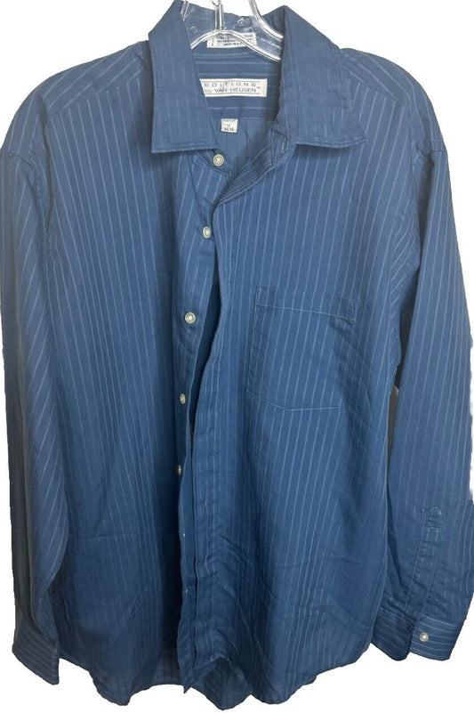 Editions by Van Heusen Dress Shirt Single Needle Tailoring Men's 17-34/35