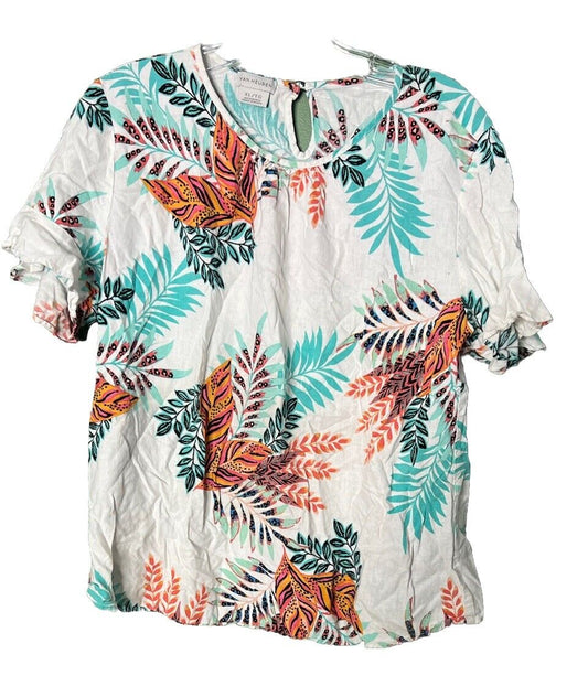 Van Hussen Womens Size XL Short Sleeve Shirt