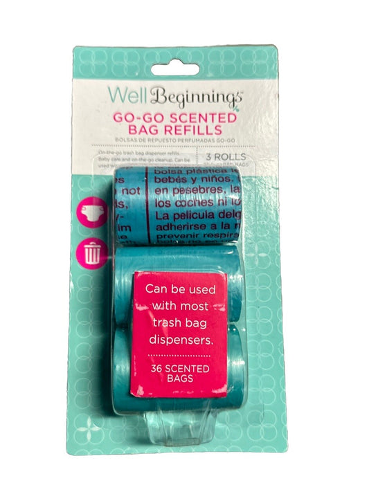 On-The-Go Refill Bags, Well Beginnings, Value Pack of 36, Baby on the Go Diaper