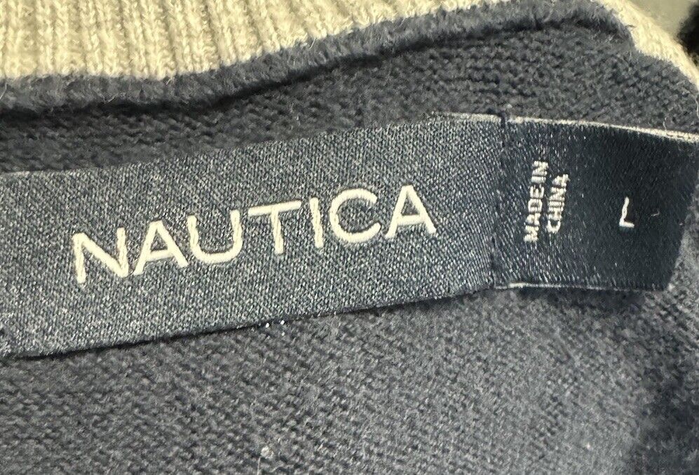 Nautica Men’s  1/4 Zip Pullover Sweater Size Large