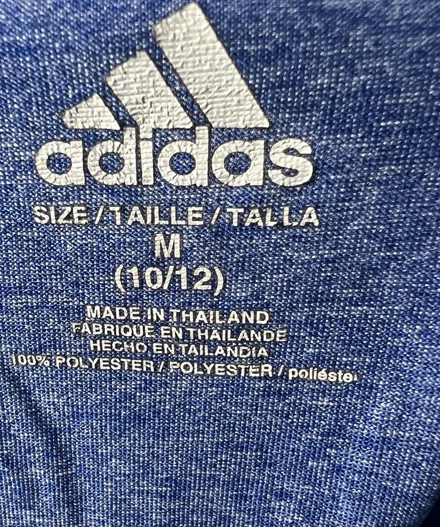 Adidas Kids Boys T shirt Size 10/12 Youth Medium Short Sleeve Light Blue