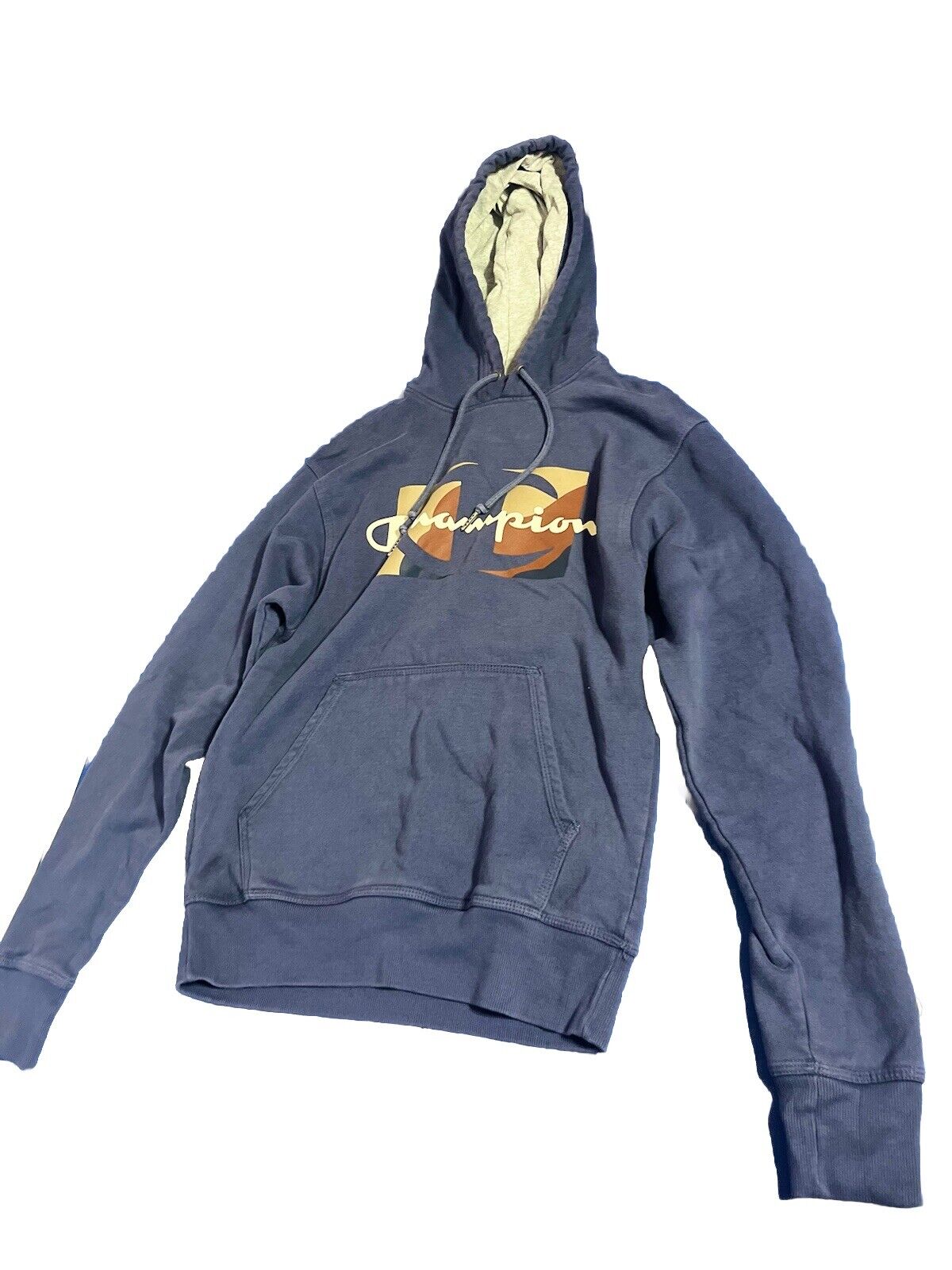 Men’s Hoodie Hooded Sweatshirt Champion Athleticwear Size Small, With Logo, Blue