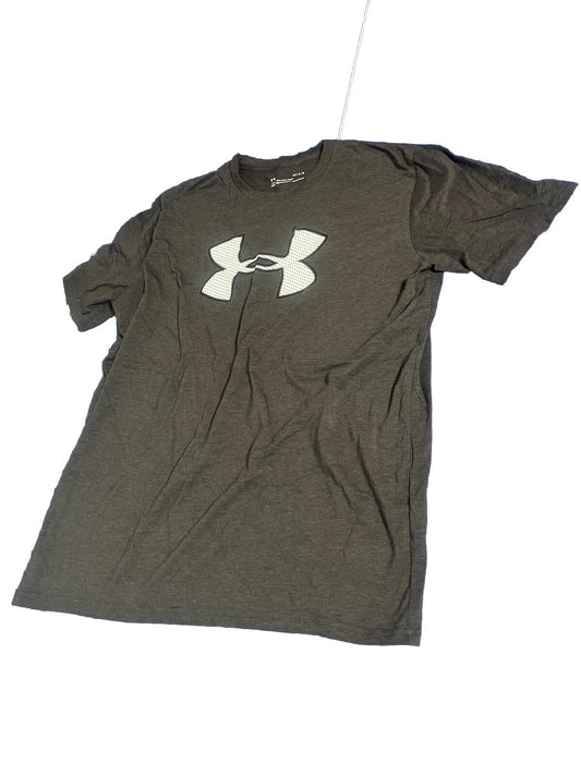 Under Armour Shirt Mens Large Gray Loose Fit Heatgear Logo