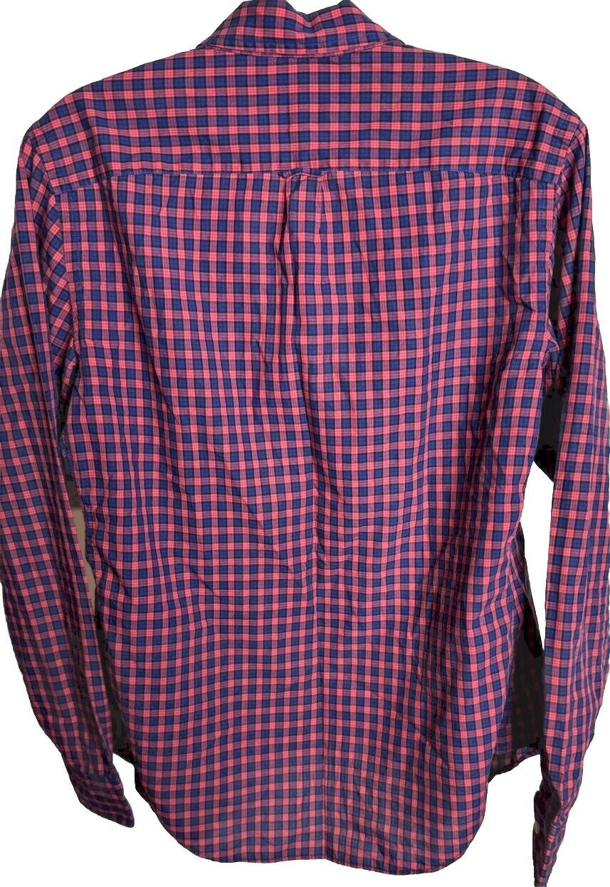 Club Monaco Mens Button Down Slim Fit Collared Long Sleeve Plaid XS