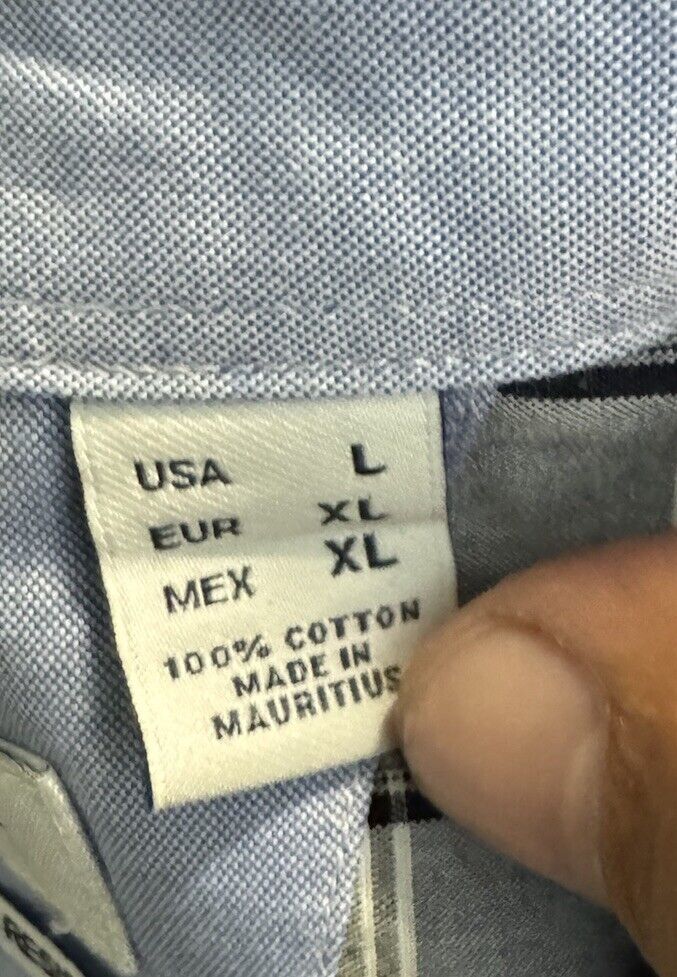 Nautica Shirt Men's Size Large Button Down Short Sleeve Geometric