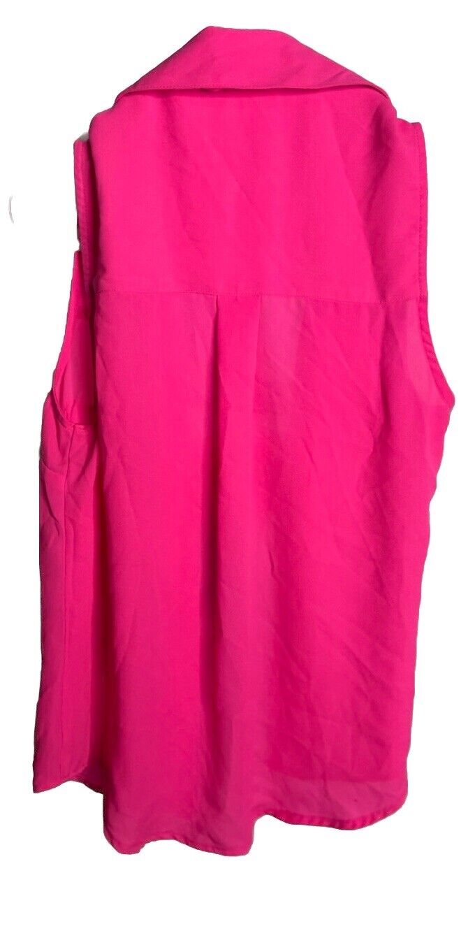 Express Womens Soft Blush Pink Sleeveless Tank Blouse SZ XS Buttons