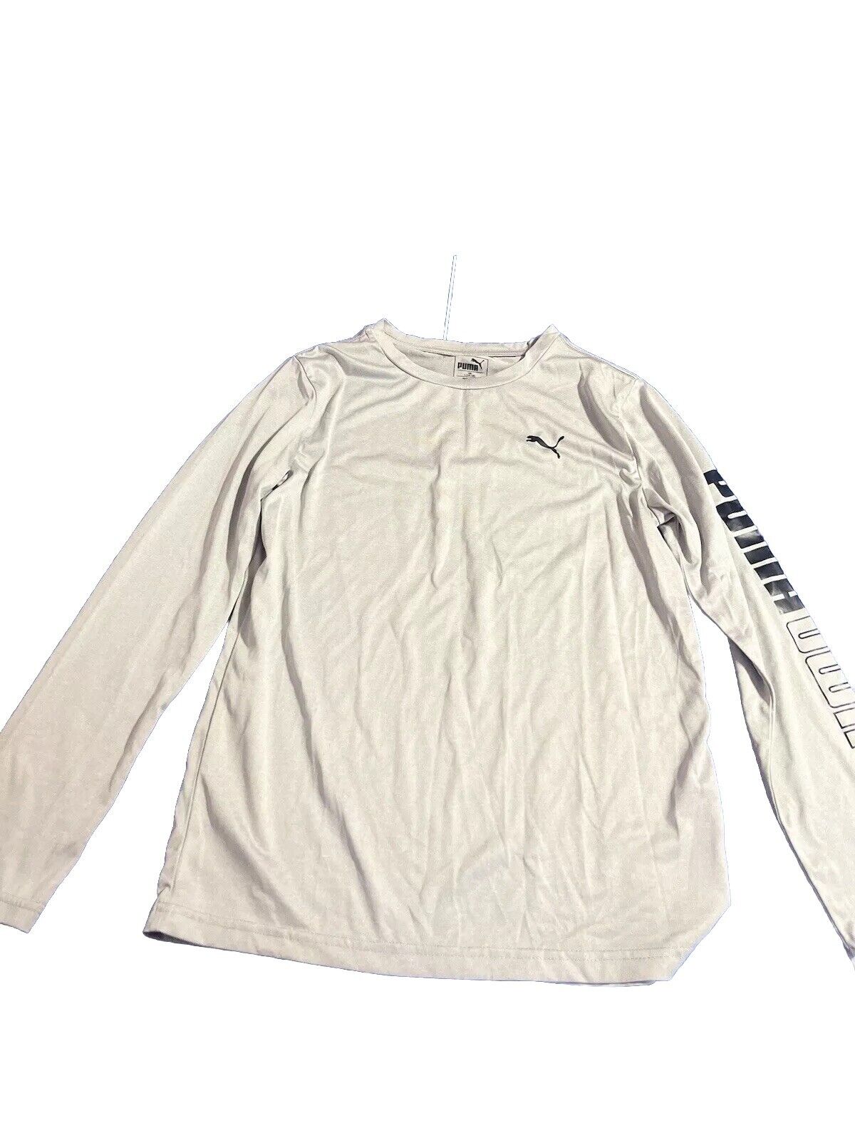 PUMA  White Boy Youth Large (14/16) Polyester Long Sleeve Shirt Stay Cool Summer