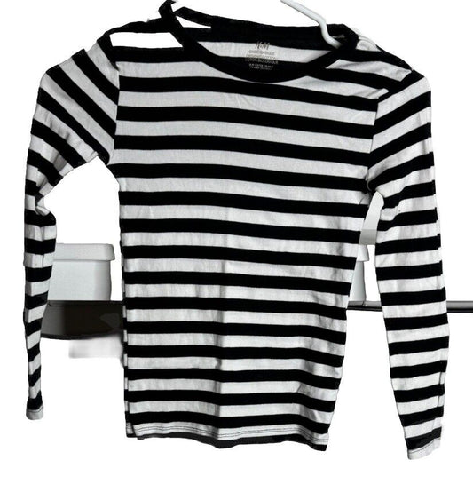H&M Boys Henley striped long sleeve T-shirt Size 6X/7
