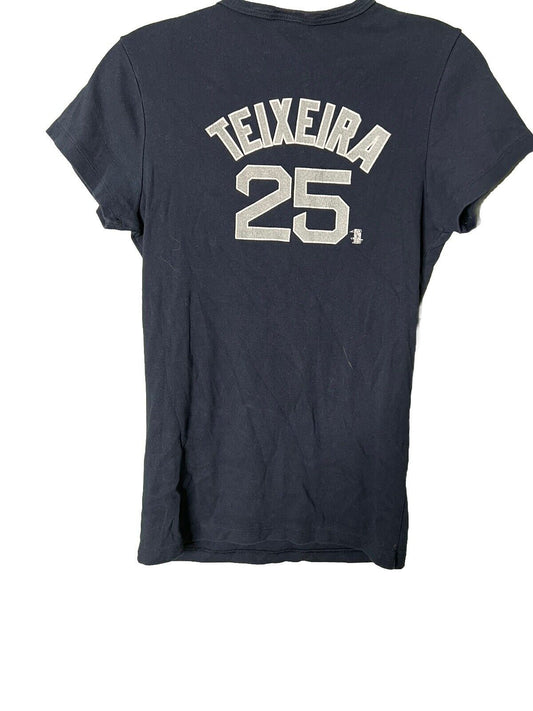 New York Yankees Mark Teixeira Size Medium Blue Shirt