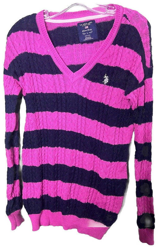 US Polo Assn Sweater Womens XL Superior Quality Long Sleeve V-Neck Casual