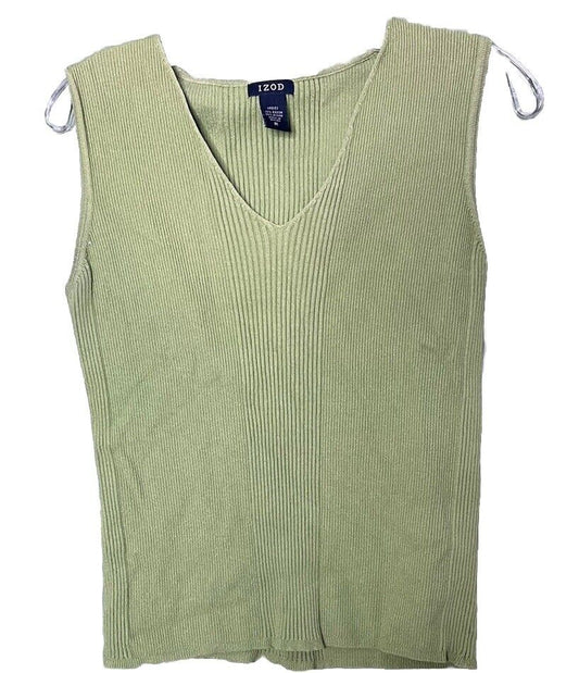 IZOD  Shirt Womens  Medium Sleeveless Tank Top Cotton Pullover