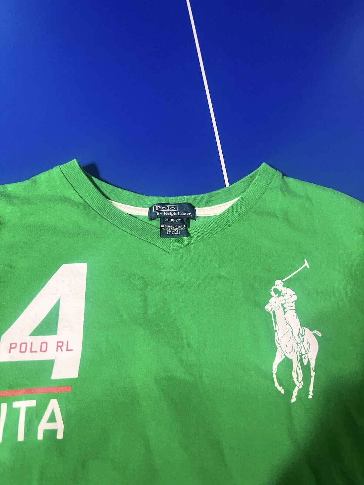 Polo Italia Shirt, Boys Size XL, Ralph Lauren, High Quality, Designer, Green