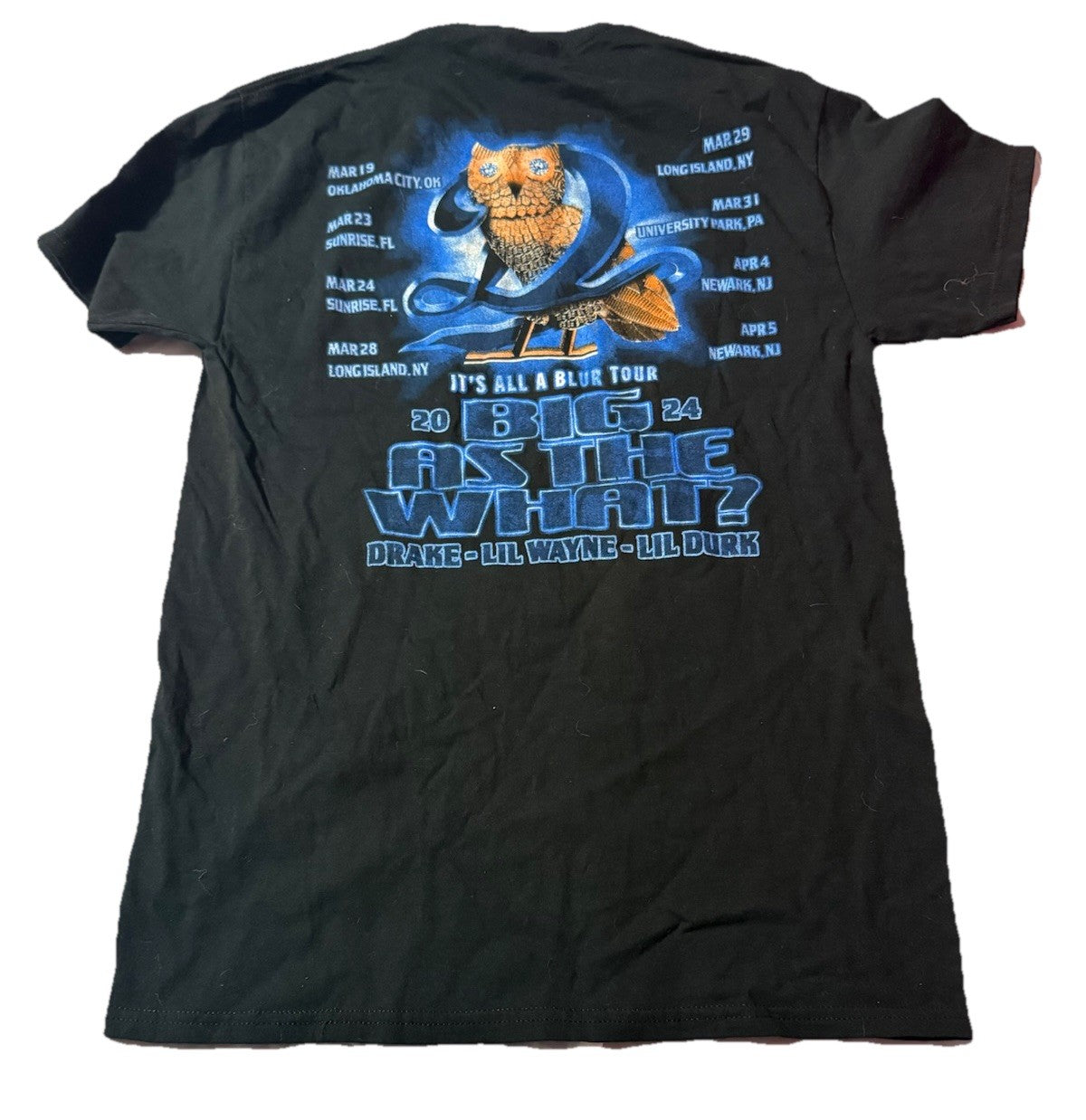 DRAKE LIL WAYNE T-Shirt Medium 2024 It’s All A Blur Tour Big As The What?