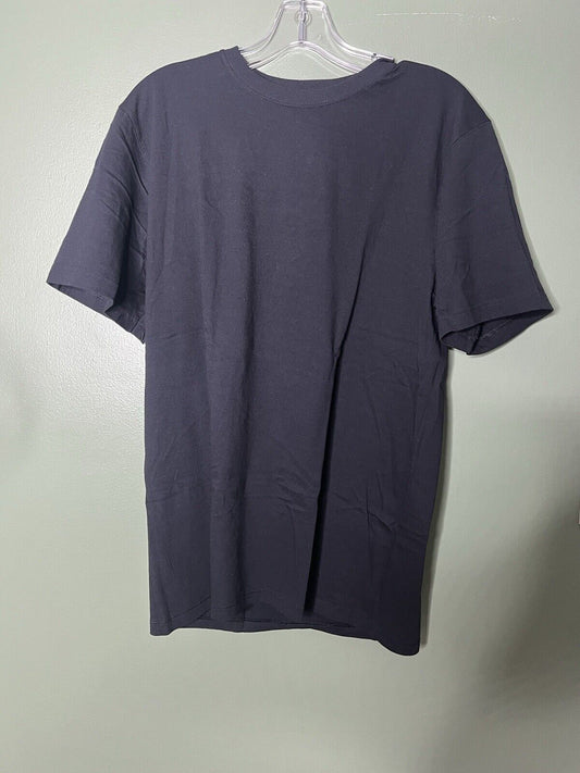 Jockey Mens Basic T-Shirt Black Short Sleeve Crew Neck 100% Cotton Tee Large
