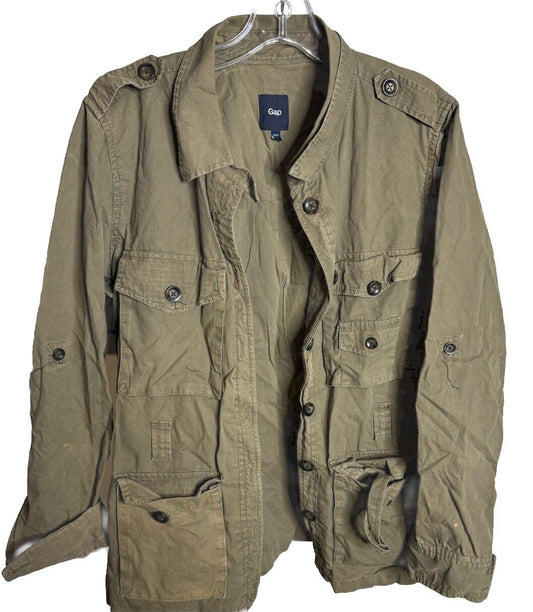 GAP stretch. Women's light jacket  Brown Button Up size (XL)