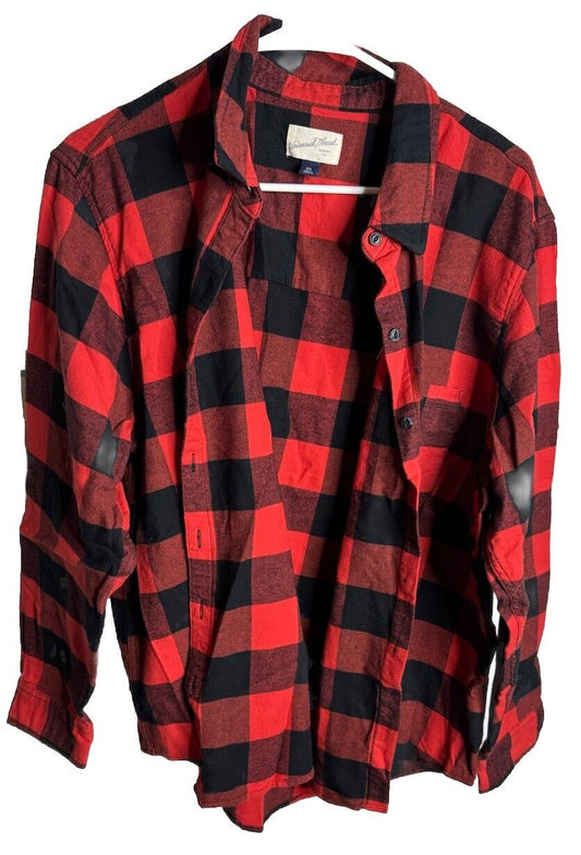 Woman’s Universal Thread Oversized Flannel Button Down Shirt Plaid Size 2XL