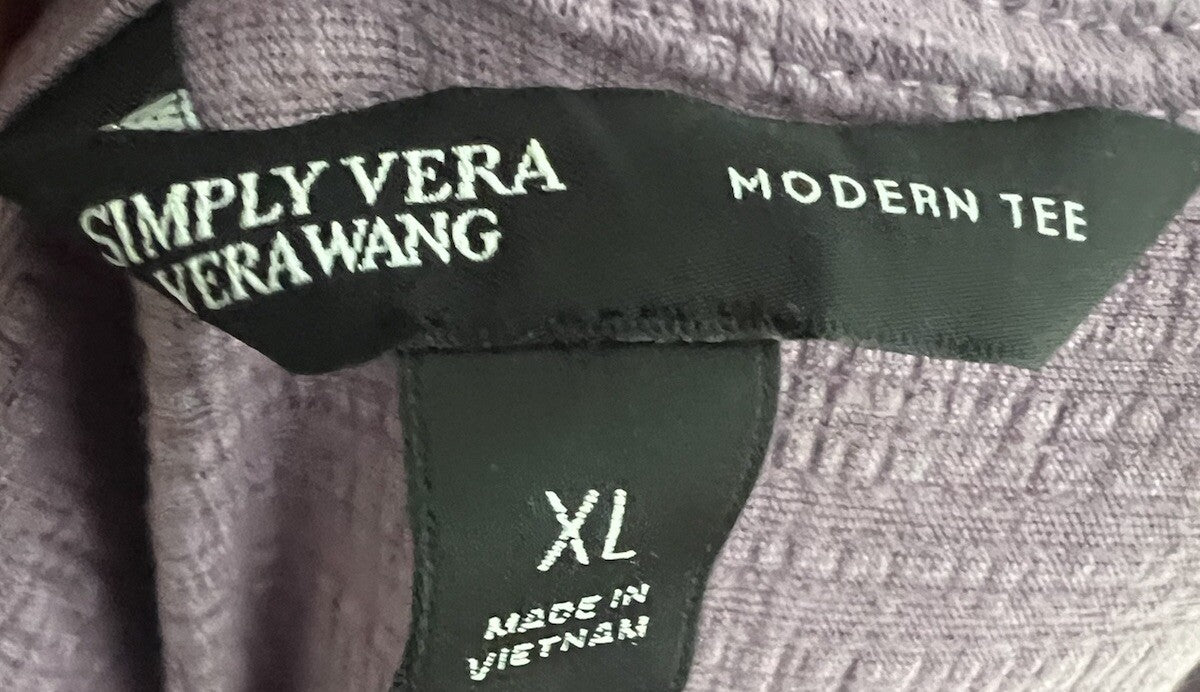 Simply Vera Vera Wang Women’s Short Sleeve Top Modern Tee XL