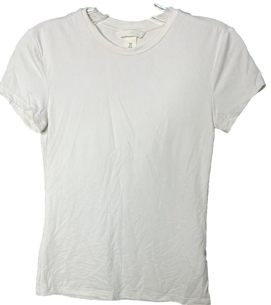 H&M Classic Top Womens S White Short Sleeve Lightweight Breathable