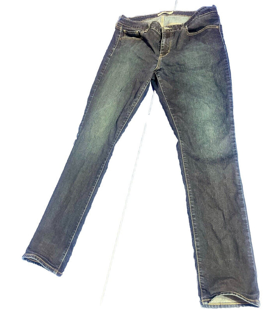 Levi's 711 Skinny Leg Mid Rise 31x30 Denim Jeans Dark Blue