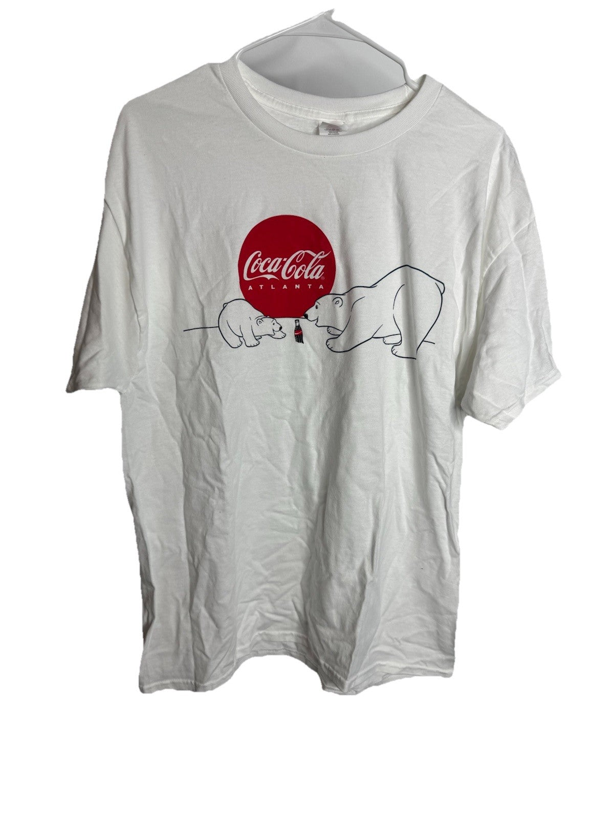 Coca Cola Short Sleeve Hanes White T Shirt Large