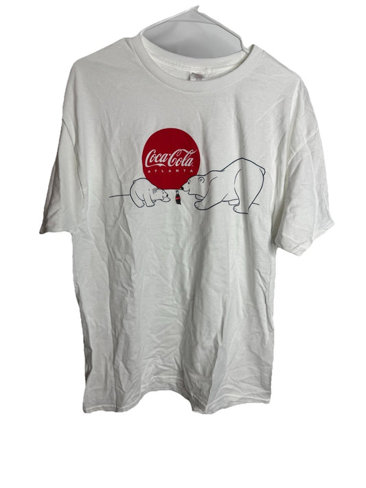 Coca Cola Short Sleeve Hanes White T Shirt Large
