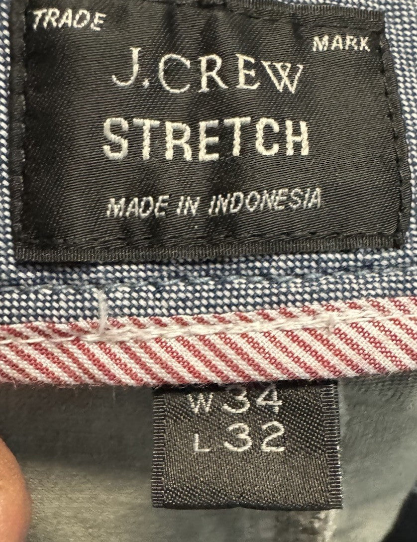 J Crew Pants Mens 34 x 32  Stretch Chino