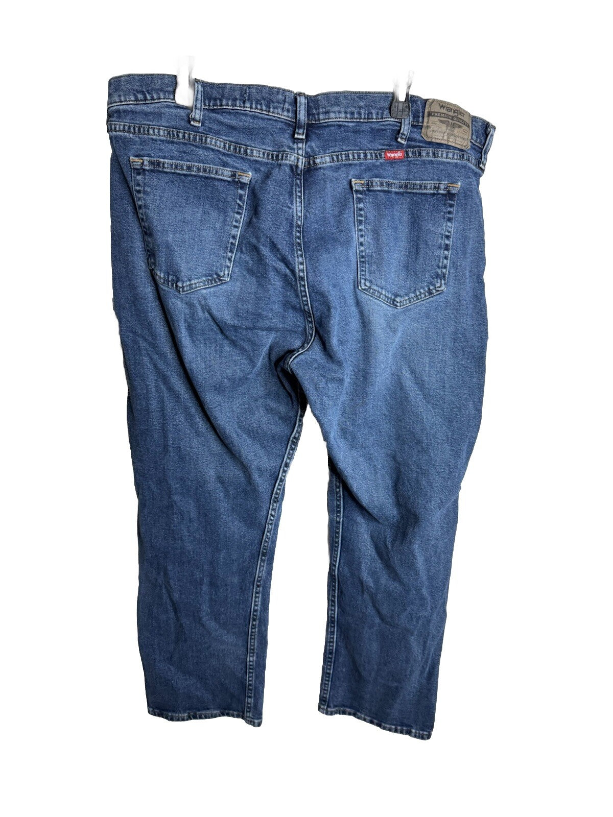 Wrangler Mens 42x30 Jeans Relaxed Bootcut Blue Jeans