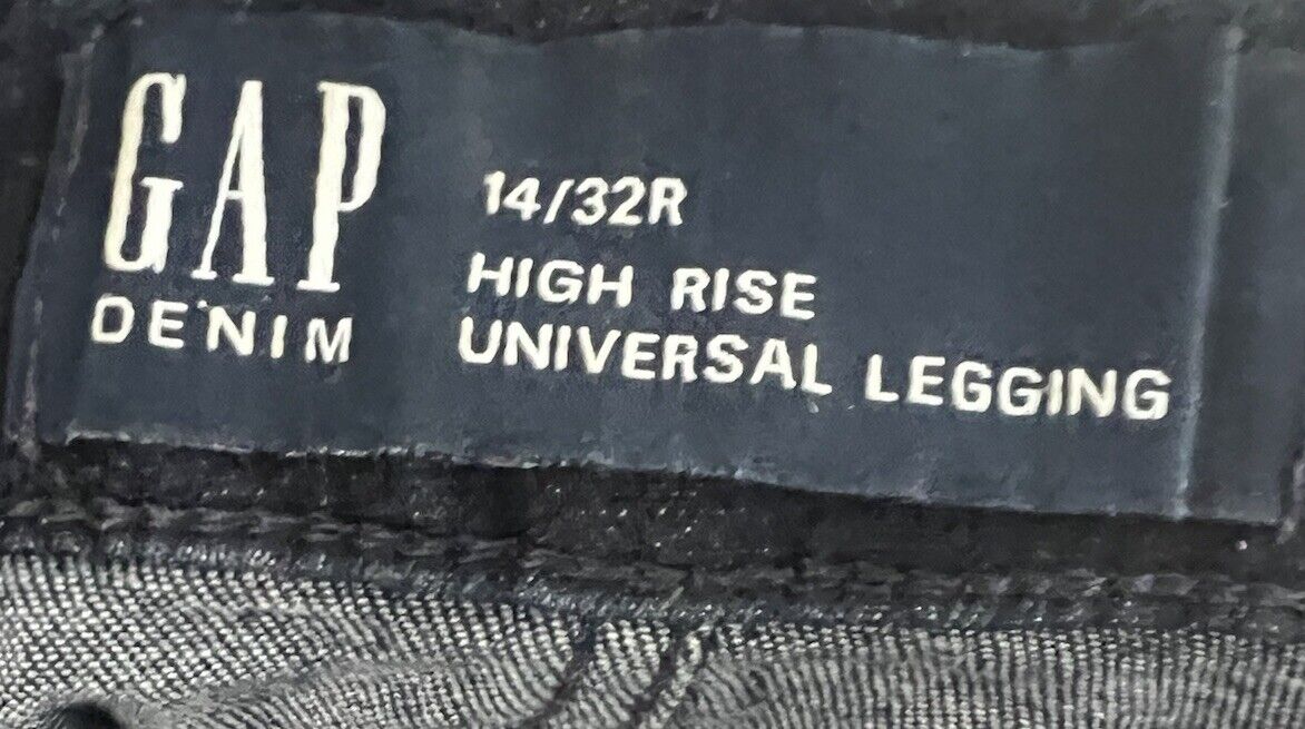 Gap Premium Quality Jeans Womens Size14/32R Skinny High Rise Denim Dark Blue