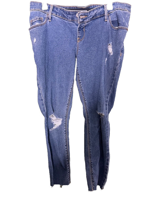 Old Navy Maternity Skinny Jeans Women's 12 Short Blue Whisker High Rise Stretch